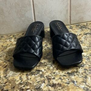 Kenneth Cole Black Quilted Women's Slides